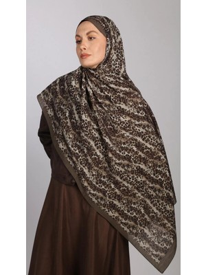Aminenesil Leopar Desen Neva Şal Haki Renk