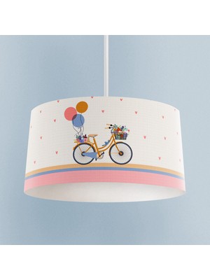 PremiumPort Bebek ve Çocuk Odası Balon Desenli Şık Bisikletli Avize