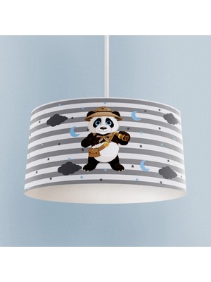 PremiumPort Izci Panda Desenli Bebek ve Çocuk Odası Avizesi, Sevimli Tasarım