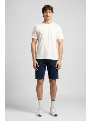 Lee Cooper VINCENT Erkek Regular Fit %100 Pamuk Basic Bisiklet Yaka T-Shirt Beyaz