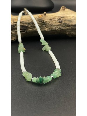 Magicgrange Doğaltaş Kadın Kolye – Firuze, Ametist, Sitrin, Aventurin, Pembe Kuvars, Jasper – El Yapımı Minimal Şık Tak