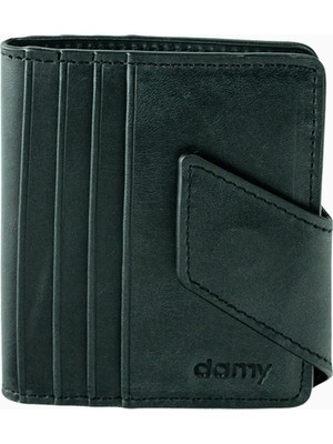 Damy Hakiki Deri Mıknatıslı Erkek Cüzdan 513 - Siyah