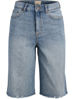 Jack & Jones Kadin Yuksek Bel Wide Leg Denim Sort - Tokyo