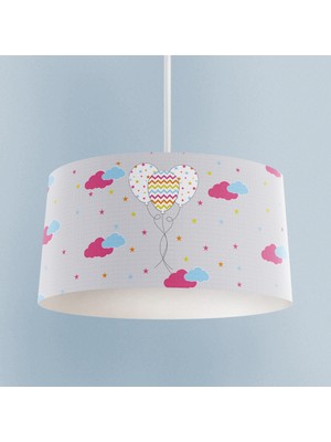 PremiumPort Renkli Bulutlar ve Balonlar Temalı Bebek ve Çocuk Odası Avizesi