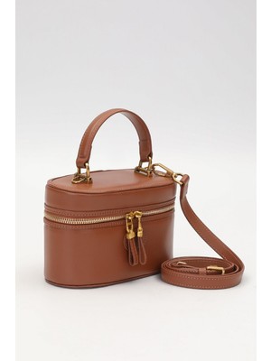 Lale Butik Levidor Premium Deri Askılı Yumuşak Deri Çanta 930308 Camel