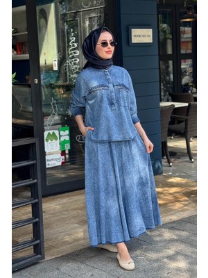 Kayra Etekli Takım KA-B26-16032 Kot Mavi