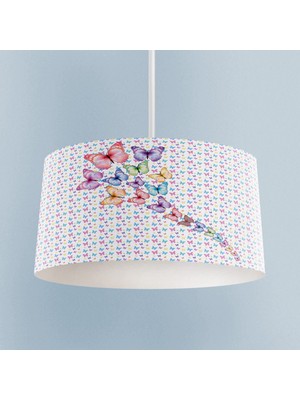 PremiumPort Kelebek Desenli Bebek ve Çocuk Odası Avizesi, Şık ve Renkli Aydınlatma