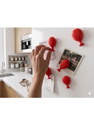 Dailyboo Creates 3lü Balon Magnet Seti-Buzdolabı,metal Pano Süsü-Dekoratif Buzdolabı,fotoğraf Magnet
