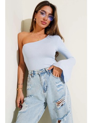 Chic Haven Tek Omuzlu Basic Bluz Mi