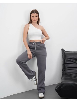 Chic Haven 3 Iplik Şardonlu Zzo Pantolon Füme MD64