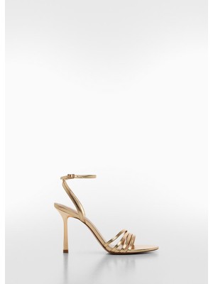 Mango Metalik Bantlı Sandalet