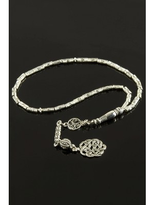 Pileli Store Silindir Metal Tesbih 4*8 mm