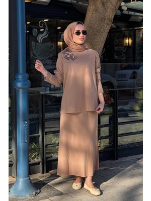 Heddy & Nurcan Çetin Nurcan Çetin Etekli Takım 26441 Bej