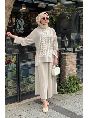 Naki & Mascara Pantolonlu Takım 26MY2154T Bej
