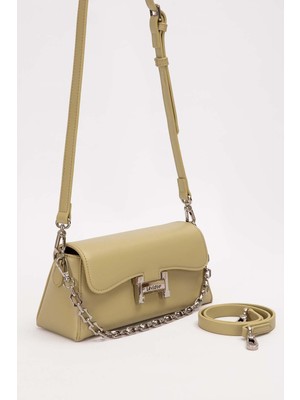 Remsa Levidor Premium Çift Askılı Çıtçıt Detay Deri Çanta 930405 Tereyağ Sarısı