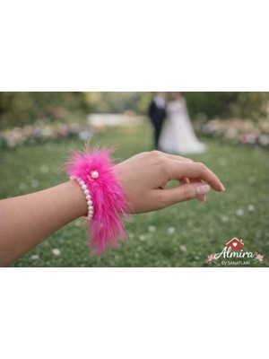 Almira Ev Sanatları Pembe Nedime Bilekliği, Bride To Be, Bekarlığa Veda Partisi, Düğün, Kına Gecesi Bileklik 10 Adet