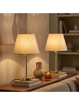 Homing 2'li Keten Başlık Gold Abajur Seti