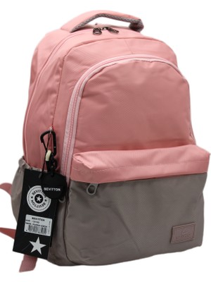 Bevitton Su Geçirmez Kumaş Okul Çantası Pudra-Vizon Unisex Okul Sırt Çantası 2200