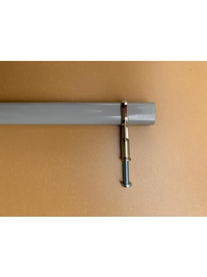 Gözde Mobilya Dolap Askı Borusu Gri+2 Tüm Ölçüler Tüm Uyumlu 42CM