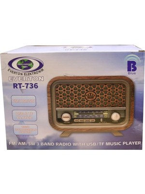 Everton RT-736  Bluetooth-Usb-Sd-Fm Şarjlı  Nostaljik Radyo