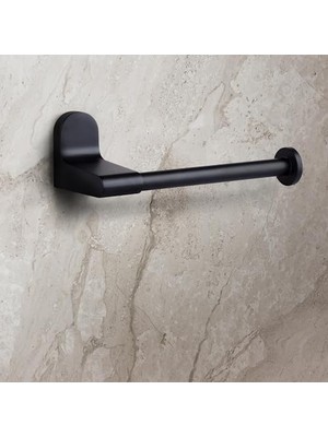 Canarm Lyla Mbk Modern Doku Tutucu - Mat Siyah Alüminyum Tuvalet Kağıdı Tutacağı, 16,5 cm G x 5,4 cm Y, Banyolar Için Şık Duvara Monte Tasarım