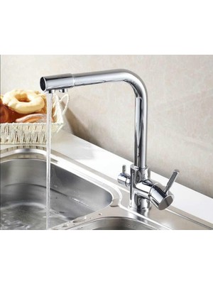Su Arıtma 3 Çıkışlı Dual Flow Evye Mutfak Bataryası