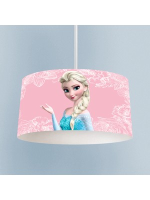 PremiumPort Elsa Desenli Pembe Bebek ve Çocuk Odası Avizesi, Şık ve Renkli Aydınlatma