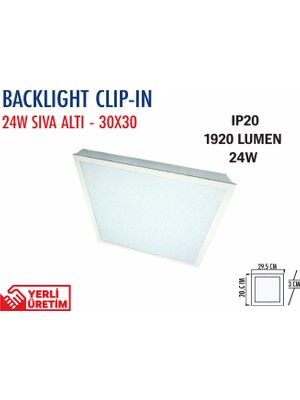 Lampist 25W Sıva Üstü Kare LED Panel Armatür 6500K