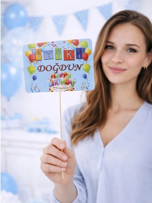 Parti Adresi Iyi Ki Doğdun Prens Konuşma Balonu Erkek Çocuk Doğum Günü Süsü 