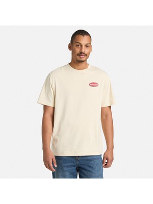 Timberland Gas Station Back Graphic Erkek Gri T-Shirt.-