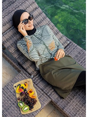 Mayovera Kapalı Mayo- Haki Deniz Kabuğu