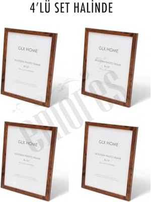 Ahşap Resim Çerçevesi 4'lü Set Halinde 20 x 25 cm Boyutunda