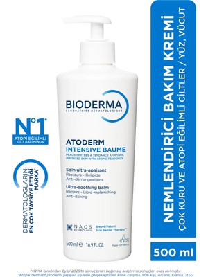 Bioderma Atoderm Intensive Balm Çok Kuru Atopi Eğilimli Cilt Nemlendirici Krem Yetişkin, Çocuk 500 Ml