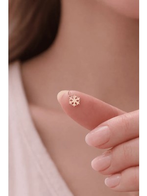 Yavuz Kuyumculuk 14 Ayar Altın Kar Tanesi Kolye Ucu