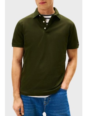 Tommy Hilfiger % 100 Pamuk Regular Fit Düğmeli Polo Yaka T Shirt Erkek Polo Yaka T Shirt MW0MW41513 M1Q