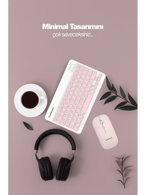Midcom Sr-K2 Bluetooth Kablosuz Klavye & Mouse Tablet / Telefon / Televizyon / Bilgisayar Uyumlu