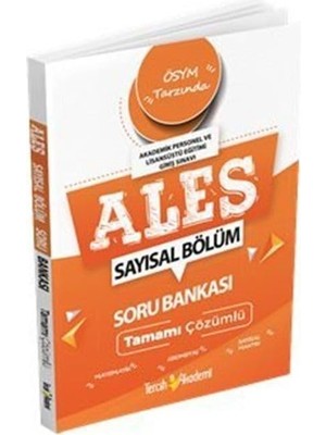 Ales Sayısal Tamamı Çözümlü Soru Bankası