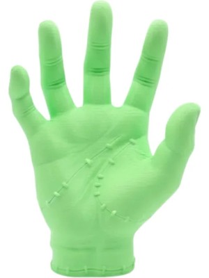 M Merc Giyim 3D Yeşil El Dekoratif Heykel 27X22 cm Büyük Boy Modern Tasarım