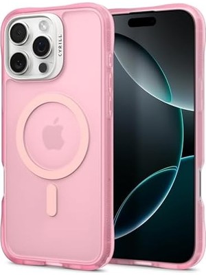 Ciel By 16 Pro Max ile Uyumlu Magsafe Kılıf Ultrasheer Mag Sararma Karşıtı Hava Kanalı TEKNOLOJISI™ Askeri Sınıf Koruma Pink Mat Kapak - ACS08247