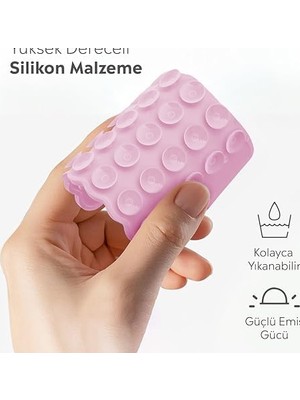 Telefon Arkasına Yapışan Silikon Vantuzlu Telefon Kılıfı Tutucu Araç Telefon Tutucu Ahtapot Vakumlu Telefon Tutucu (Açık Pembe (Çift Taraflı))