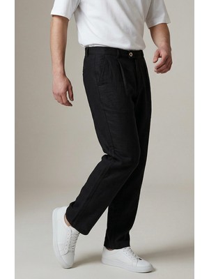 Genie Man Erkek Baggy Yazlık Siyah Pantolon