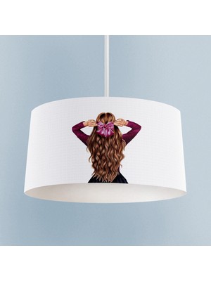 PremiumPort Tatlı Prenses Kız Desenli Bebek ve Çocuk Odası Avizesi