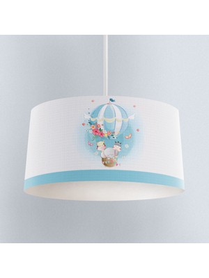 PremiumPort Çiçekli Balon Desenli Bebek ve Çocuk Odası Avizesi, Renkli ve Şık Tasarım