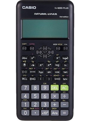 Casio FX-82ES Plus Siyah Bilimsel Fonksiyonlu Hesap Makinesi 2.Versiyon