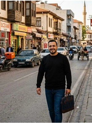 Urumday Genel Erkek Basic Yuvarlak Yaka Battal Pike Kazak