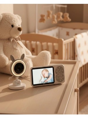 TeknoKapsül Gece Görüşlü Bebek Telsizi Besleme Hatırlatıcılı LCD Ekran