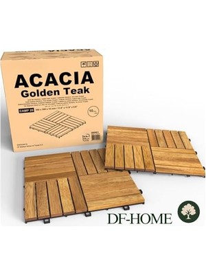 Ahşap Altın Tik Renk 30X30 cm 10'lu Paket:0.9 M²