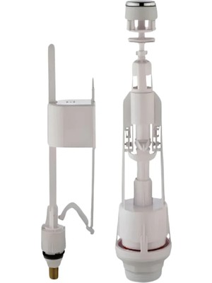 TeknoKapsül Basmalı Klozet Rezervuar Iç Mekanizması Ayarlanabilir Su Seviyeli Tahliye Sistemi