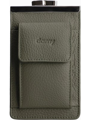 Damy Hakiki Deri Unisex kartlıklı  Sigaralık 701 - Haki