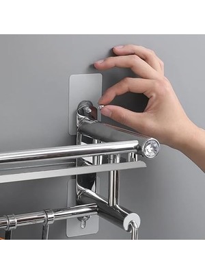 Şeffaf Yapışkanlı Duvar Askısı 2 Adet 4’lü Set, Delme Gerektirmeyen Güçlü Tutucu Kanca, Iz Bırakmaz, Suya Dayanıklı, Banyo Mutfak Ofis Için Çok Amaçlı Kullanım